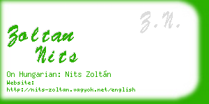 zoltan nits business card
